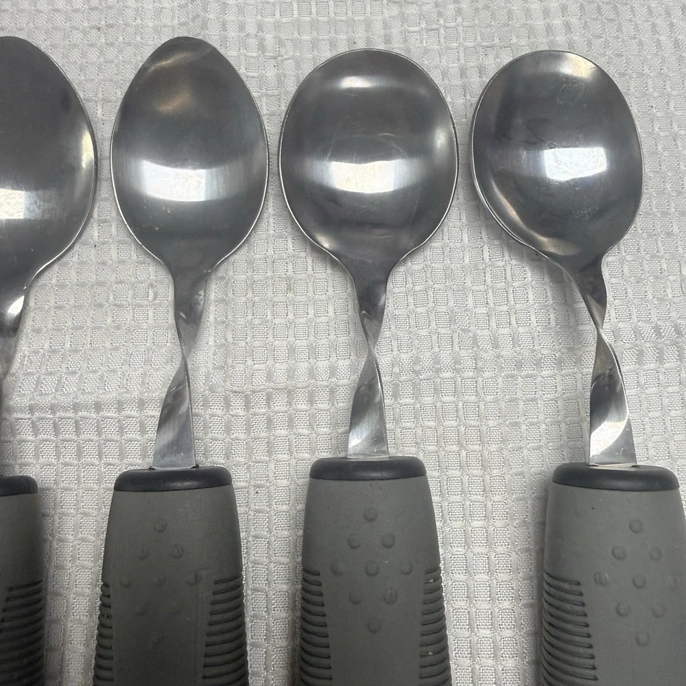 Set 8 Arthritis Silverware Adaptive Weighted Chunky Easy Grip Fork Knife Spoons